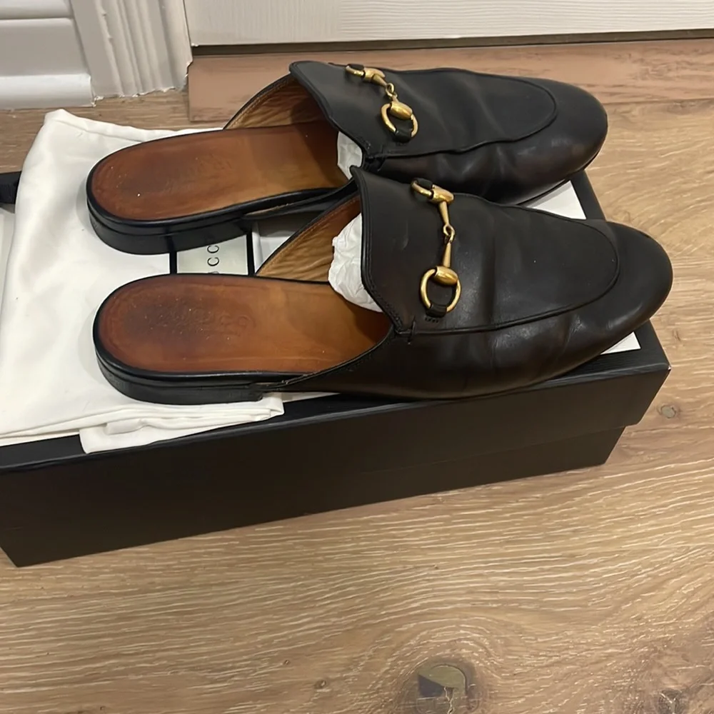 Princetown leather slipper Mules in black size 37.5 - Picture 6 of 8
